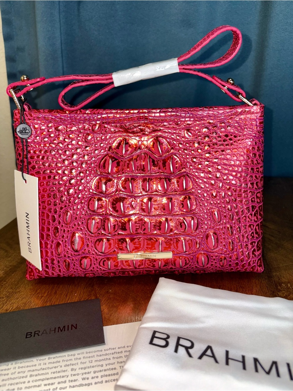 Brahmin NWT Lorelei - Red Dragon Melbourne - Metallic - Date Night, Fierce